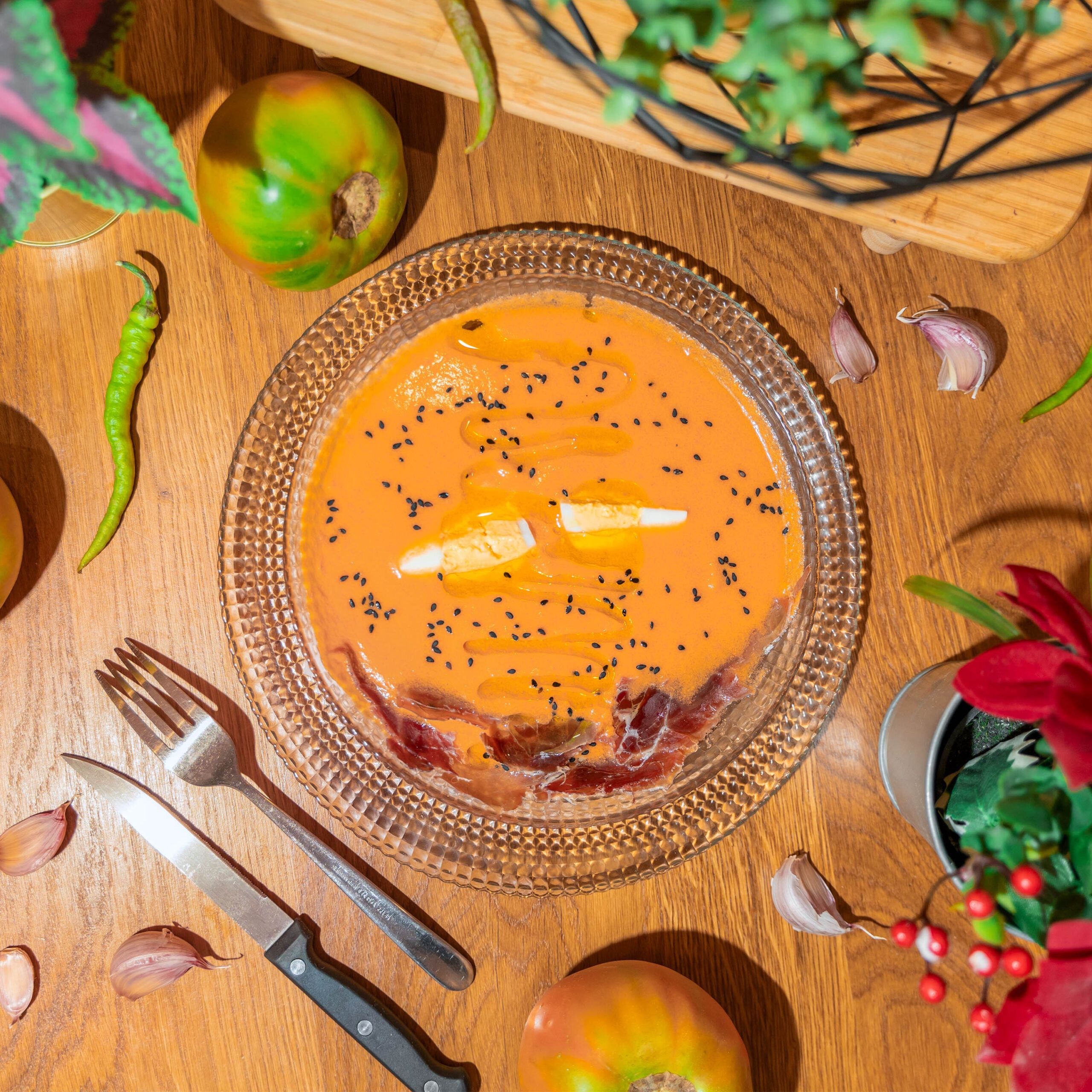 Plato del restaurante - salmorejo